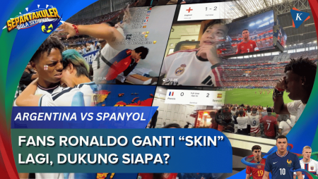 Argentina Vs Spanyol: Fans Ronaldo Ganti "Skin" Lagi, Final Impian Pendukung Barcelona 