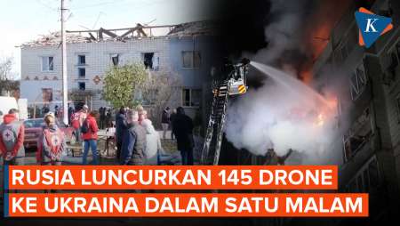 Warga Ukraina Panik! Rusia Luncurkan 145 Drone Dalam Satu Malam, Hancurkan Permukiman