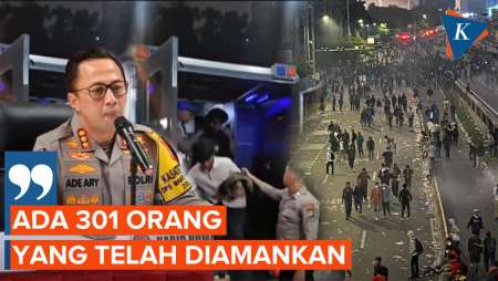 Polda Metro Jaya Tangkap 301 Pendemo di Gedung DPR RI