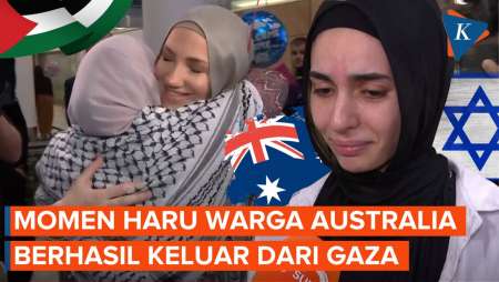 Tangis Haru Warga Australia yang Berhasil Keluar dari Gaza