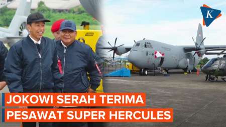 Presiden Jokowi Saksikan Serah Terima Pesawat Super Hercules C-130J