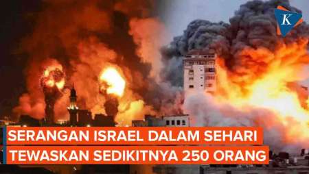 Serangan Israel dalam 24 Jam Tewaskan 250 Warga Palestina