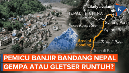 Misteri Pemicu Banjir Bandang Nepal, Guncangan Dari Gempa Atau Gletser Runtuh?