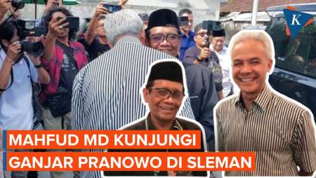 Momen Mahfud MD Kunjungi Rumah Ganjar di Sleman Yogyakarta