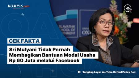 Sri Mulyani Tidak Pernah Membagikan Bantuan Modal Usaha Rp 60 Juta Melalui Facebook