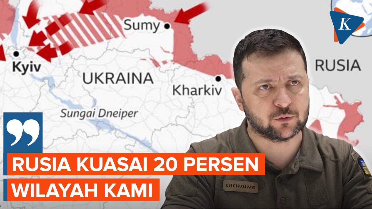 Zelensky Sebut Rusia Kuasai 20 Persen Wilayah Ukraina