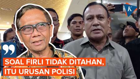 Respons Mahfud Saat Ditanya soal Firli Bahuri yang Tidak Ditahan