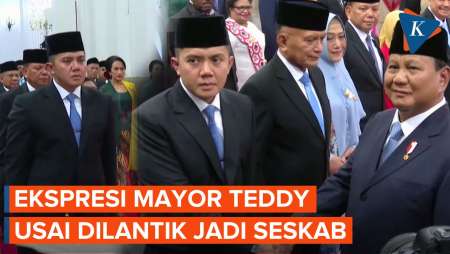 Ekspresi Mayor Teddy Usai Dilantik Jadi Sekretaris Kabinet