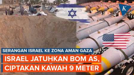 Israel Disebut Jatuhkan Tiga Bom Seberat 900 Kg Buatan AS ke Zona Aman Kemanusiaan di Gaza