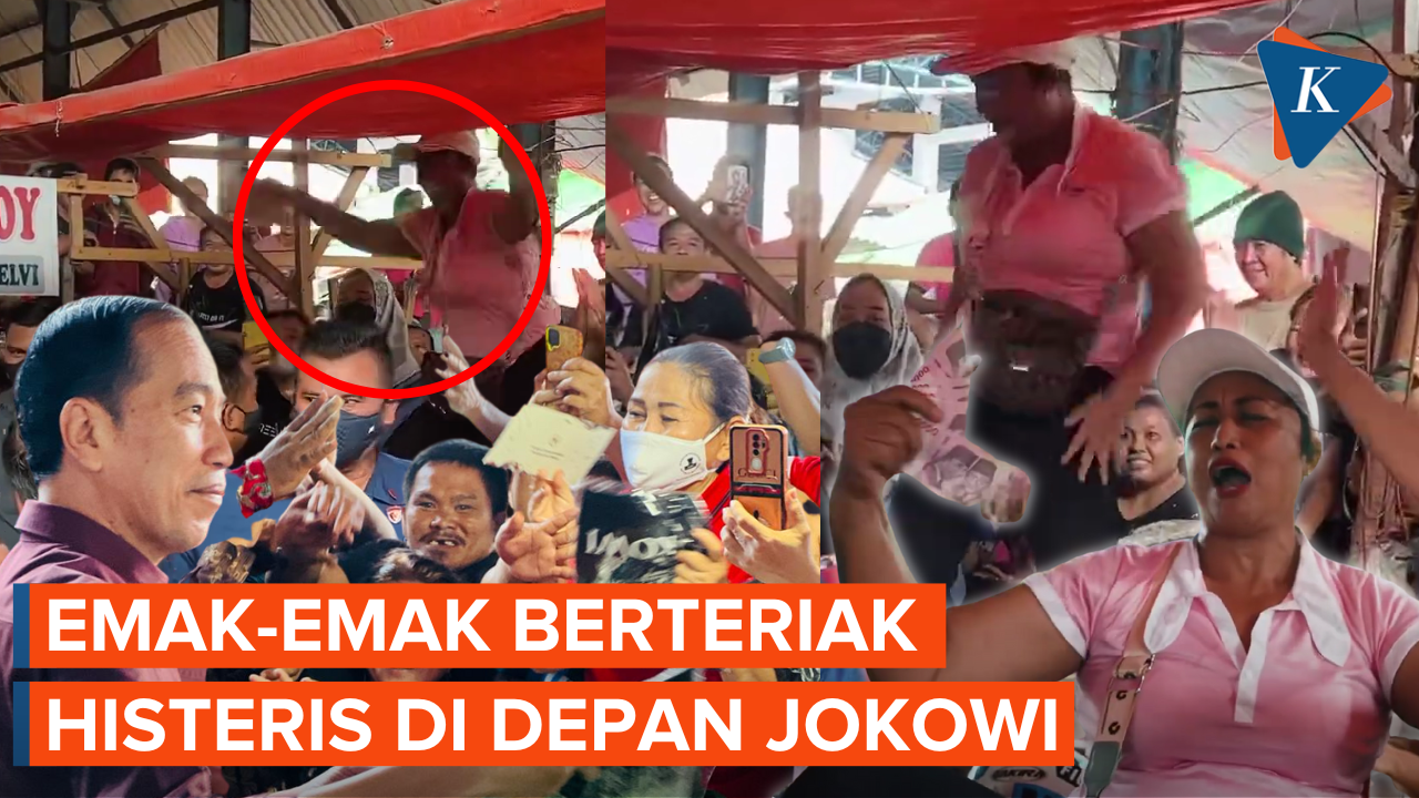 Momen Emak-emak di Manado Berteriak Histeris di Depan Jokowi