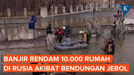 10.000 Rumah di Rusia Terendam Banjir