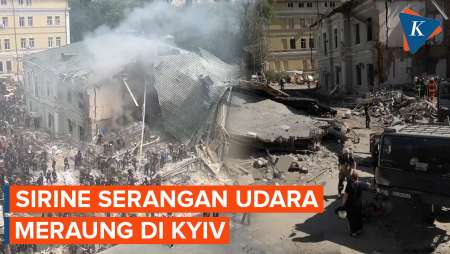 Sirene Serangan Udara Meraung, Ibu Kota Ukraina Kembali Dibombardir