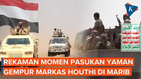 Aksi Pasukan Yaman Gempur Markas Houthi Di Marib: Asap Membubung, Mobil Lapis Baja Dikerahkan