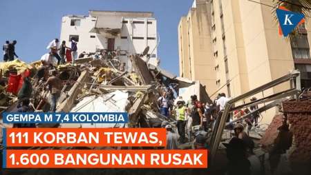 Gempa M 7,4 Guncang Kolombia, 1.600 Bangunan Rusak, 61 Runtuh Total