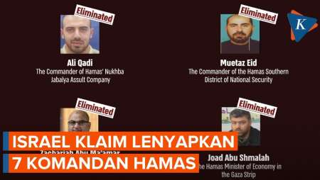 Israel Klaim Lenyapkan 7 Komandan Hamas, Siapa Saja?