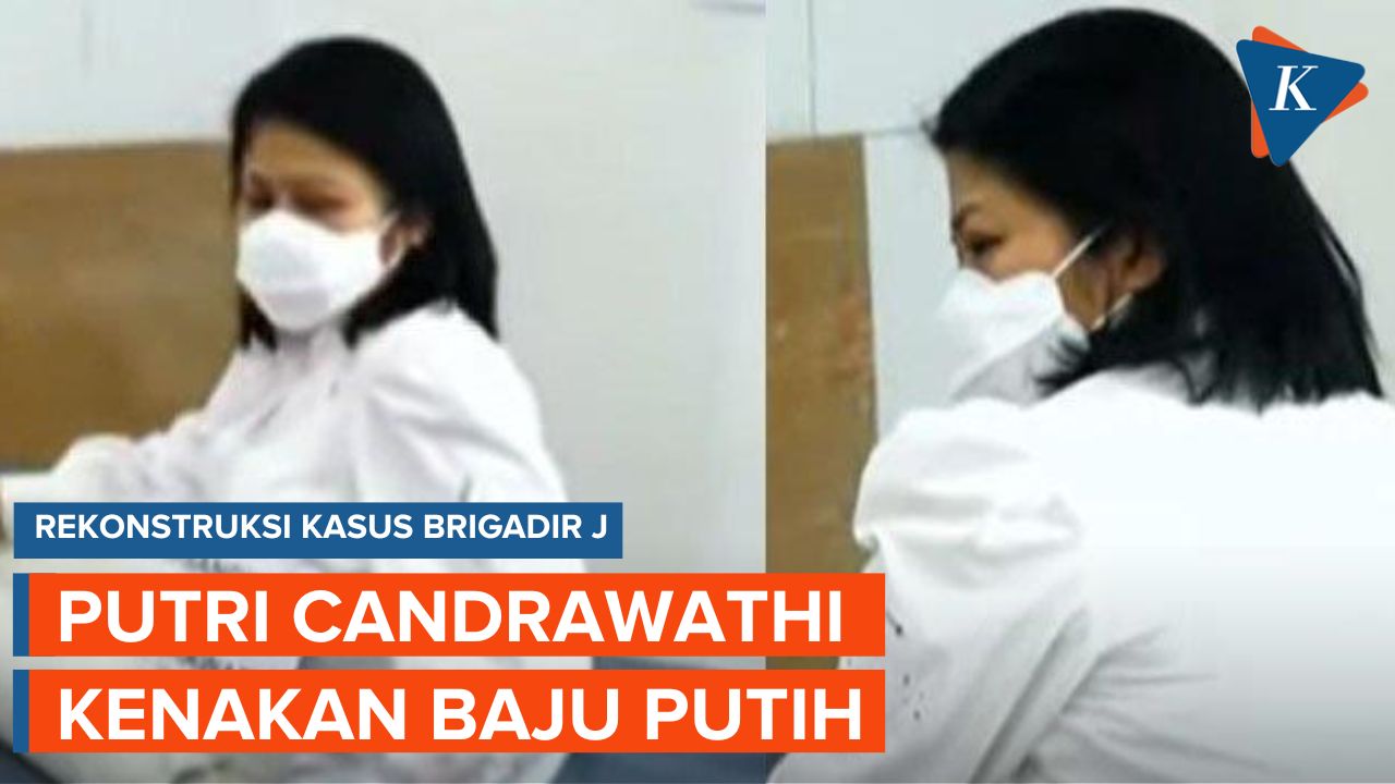 Momen Putri Candrawathi Kenakan Baju Putih Saat Rekonstruksi Pembunuhan Brigadir J