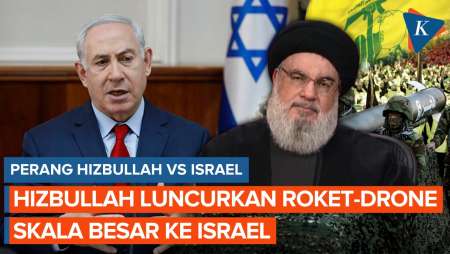 Hizbullah Luncurkan Serangan Roket dan Drone Skala Besar ke Israel!