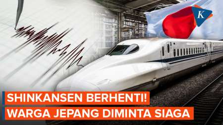 Imbas Gempa M 6,9 Jepang, Layanan Kereta Cepat Shinkansen Dihentikan
