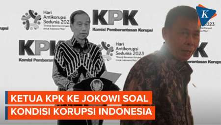 Di depan Jokowi, Ketua KPK Sebut Pemberantasan Korupsi Masih Kurang Efektif