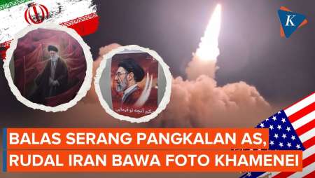 Gempur Pangkalan AS, Iran Pasang Foto 2 Khamenei Di Rudal