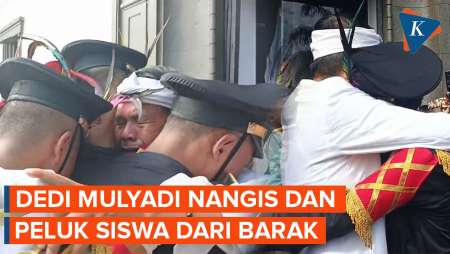 Momen Dedi Mulyadi dan Orang Tua Menangis Peluk Anak-anak Keluar dari Barak Militer