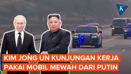 Momen Kim Jong Un Pakai Mobil Mewah Pemberian Putin