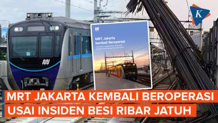 MRT Jakarta Kembali Beroperasi Setelah Kejatuhan Besi RIbar