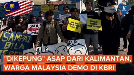 Warga Malaysia Demo Di Depan KBRI Karena "Dikepung" Asap Dari Kalimantan