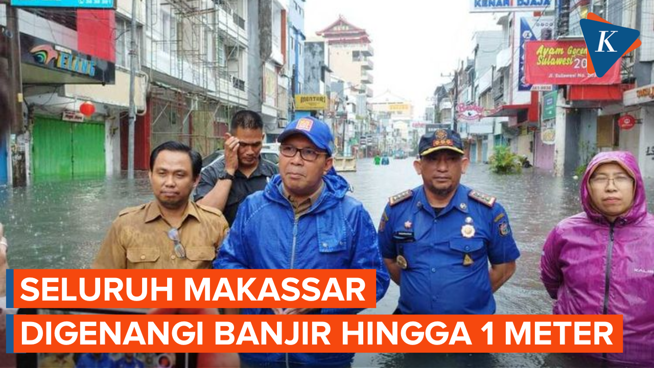 Seluruh Makassar Digenangi Banjir hingga 1 Meter
