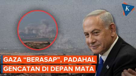 Asap Mengepul di Gaza Usai Netanyahu Setuju Pulangkan Sandera