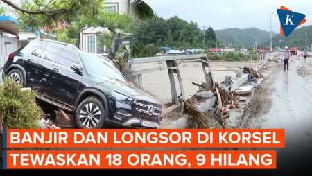 18 Warga Korsel Tewas akibat Banjir dan Longsor, 9 Masih Dinyatakan Hilang