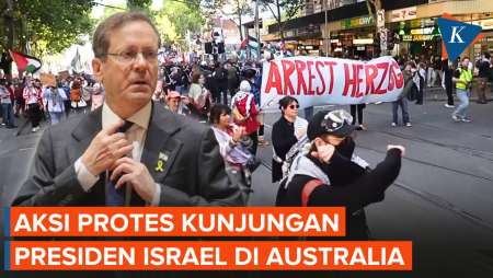 Aksi Protes "Kepung" Presiden Israel Isaac Herzog Di Australia