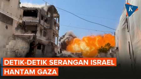 Detik-detik Rudal Israel Bombardir Gaza, Empat Orang Tewas