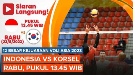 Jadwal Siaran Langsung Timnas Voli Indonesia Vs Korea Selatan, Main…