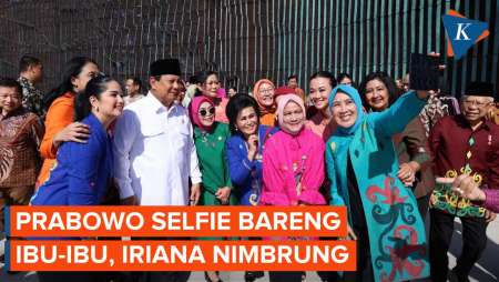 Momen Prabowo Selfie Bareng Iriana, Sempat Cari-cari Jokowi