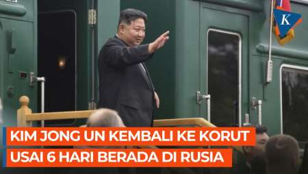 Momen Kereta Kim Jong Un Tinggalkan Artyom Diiringi Lagu Patriotik Rusia