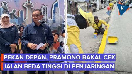Pramono Bakal Cek Jalan Beda Tinggi Di Penjaringan Jakarta Utara