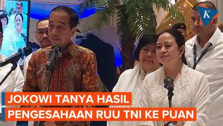 Jokowi Tanya ke Puan soal Hasil Pengesahan RUU TNI