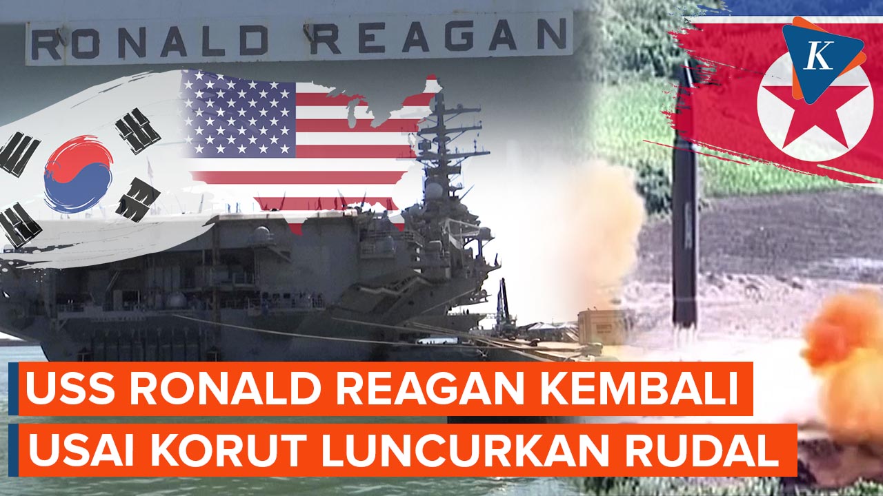 USS Ronald Reagan Kembali ke Perairan Korea, Usai Korut Luncurkan Rudal Lagi