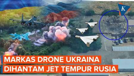 Detik-detik Jet Sukhoi SU-34 Rusia Bombardir Markas Drone Ukraina