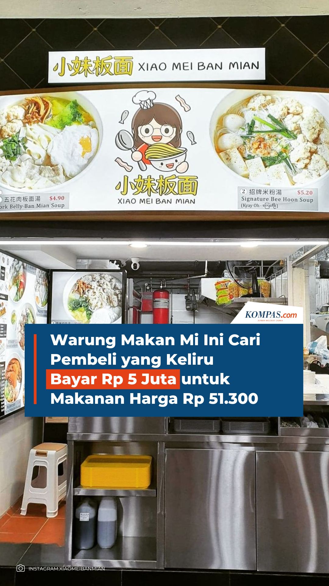 Warung Makan Mi Ini Cari Pembeli yang Keliru  Bayar Rp 5 Juta untuk  Makanan Harga Rp 51.300