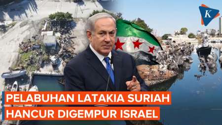 Penampakan Pelabuhan Latakia Suriah yang Hancur Digempur Israel