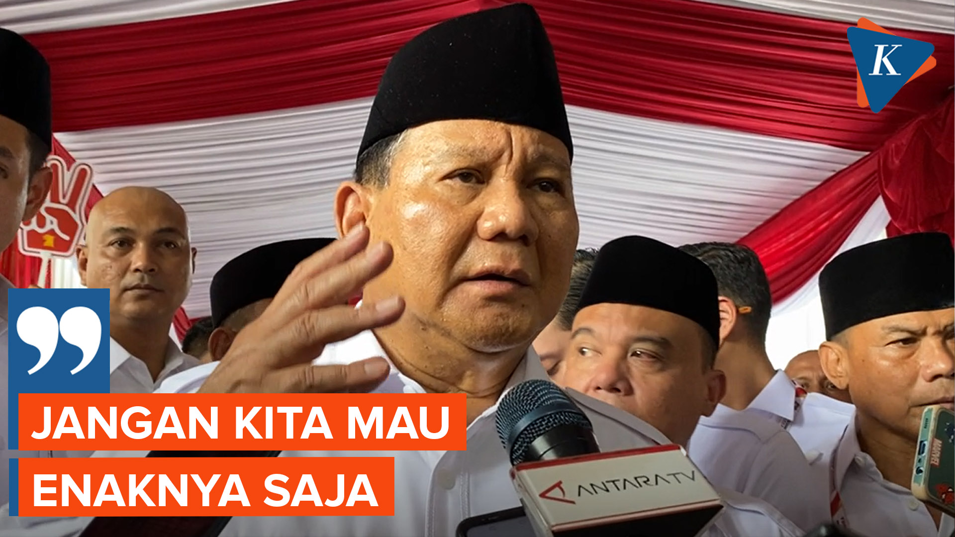 Prabowo Menyayangkan Pihak yang Kurang Menghargai Pemimpinnya Sendiri