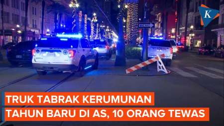 Truk Tabrak Kerumunan Saat Perayaan Tahun Baru di AS, 10 Orang Tewas