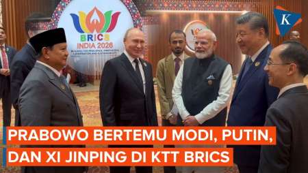 Momen Prabowo Ngobrol Bareng Modi, Xi Jinping, Dan Putin Di KTT BRICS India