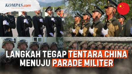 Aksi Tentara China Jelang Parade Militer Besar-besaran