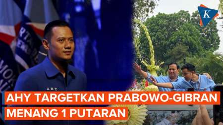 AHY Targetkan Prabowo-Gibran Menang 1 Putaran