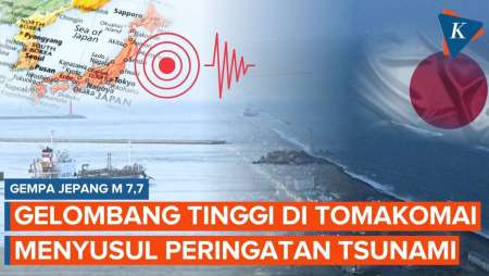 Penampakan Gelombang Tinggi Usai Peringatan Tsunami Gempa Jepang