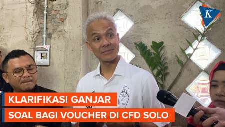 Ganjar Bantah Bagi-bagi Voucher Saat CFD di Solo