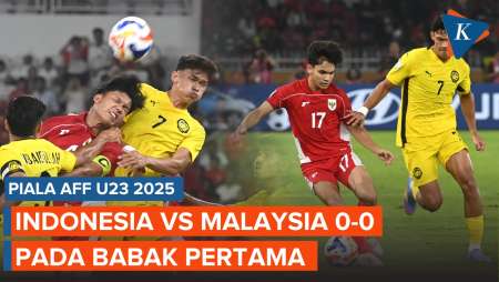 Hasil Babak Pertama Timnas U23 Indonesia Vs Malaysia: Imbang 0-0, Hujan Kartu Kuning